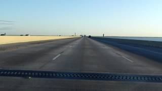 Lake Pontchartrain Twin Span Bridge Interstate 10 eastbound [upl. by Enaitsirhc471]