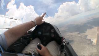 Glider Cockpit Tour While Flying Between the Clouds [upl. by Nalyk]