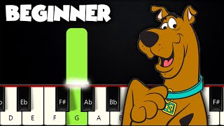 Scooby Doo Theme Song  BEGINNER PIANO TUTORIAL  SHEET MUSIC by Betacustic [upl. by Ranchod]