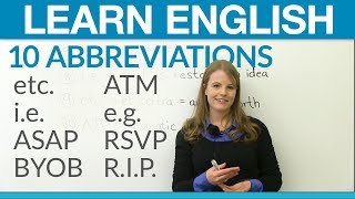 Learn English 10 abbreviations you should know [upl. by Liek47]