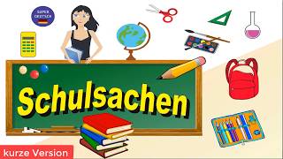 Schulsachen Test kurze Version Classroom objects  Learn German  Super Deutsch [upl. by Zarla417]