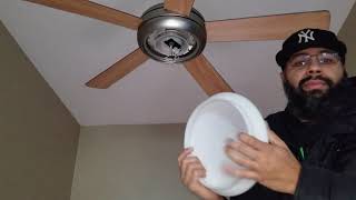 Super easy how to remove harbor breeze ceiling fan dome piece [upl. by Heady]