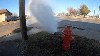 Hit fire hydrant repair [upl. by Flossie795]