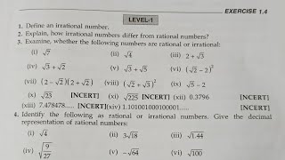 RD Sharma Class 9 Solutions Chapter 1 Number System Ex 14 Q1 to Q10 [upl. by Persse778]