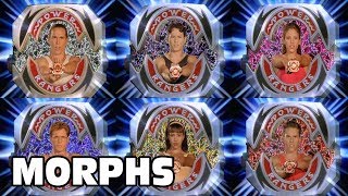 Mighty Morphin  All Ranger Morphs  Power Rangers Official [upl. by Enuahs]