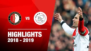 62  Highlights Feyenoord  Ajax  Eredivisie 20182019 [upl. by Annaes]