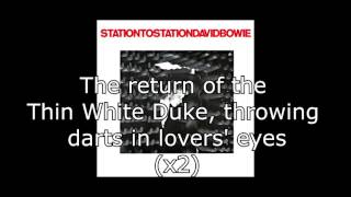 Station to Station  David Bowie  Lyrics [upl. by Aticilef90]