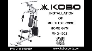 Kobo MHG1002 Multi exercise Home Gym Assembly Video  Fitting Video [upl. by Hameean]