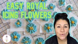 HOW TO MAKE ROYAL ICING FLOWERS [upl. by Burack505]