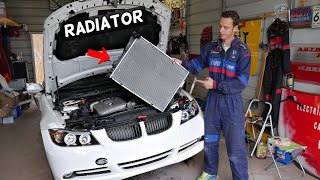 RADIATOR REPLACEMENT REMOVAL BMW E90 E91 E92 E93 [upl. by Migeon]