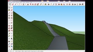 SketchUp  How to make the road on terrain without plugins [upl. by Eniwtna]