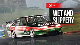 Assetto Corsa 90s ATCC in the wet VR Commodore  Bathurst [upl. by Inaffyt]