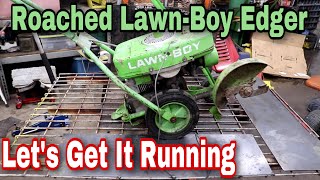 Ancient Antique Lawnboy Edger  Lets Get It Running [upl. by Llain]