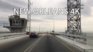 New Orleans 4K  Worlds Longest Bridge  Lake Pontchartrain Causeway [upl. by Kuhlman]