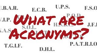 What are Acronyms  English Acronyms and Meanings [upl. by Acsicnarf131]