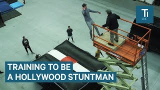 Spending A Day Training At A Hollywood Stunt School [upl. by Nekcarb]