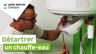 Comment détartrer un chauffe eau  Leroy Merlin [upl. by Ytineres]