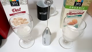 Oat Milk vs Almond Milk part 2 Frothing Test [upl. by Ahseym]