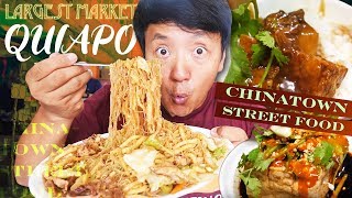 Binondo CHINATOWN Street Food amp LARGEST Market Quiapo in Manila Philippines Local Food Tour [upl. by Eceinaj]