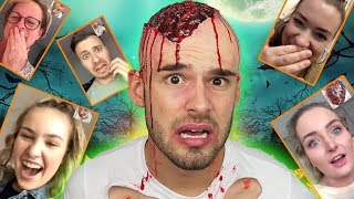 YOUTUBERS LATEN SCHRIKKEN 20  HALLOWEEN MAKEOVER TUTORIAL [upl. by Nomzed]