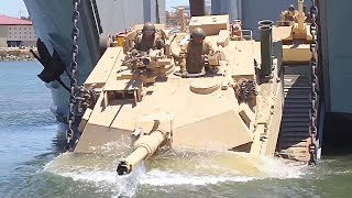 Marines 4th Tanks Amphibious Training [upl. by Allred]