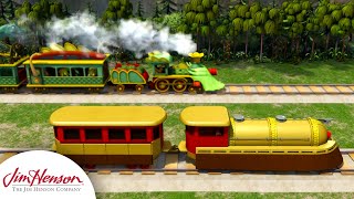 The Dinosaur Train vs The Rocket Train  Dinosaur Train  The Jim Henson Company [upl. by Daisi]