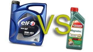 Elf Evolution 5w40 NF 900 vs Castrol Magnatec 5w40 cold test [upl. by Strephonn]