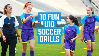 10 Best U10 Soccer Drills  Fun Soccer Drills for Kids [upl. by Nesto]