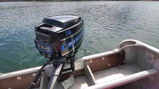 1975 Mercury 75hp Outboard Motor Lake Test [upl. by Joela]