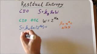 Thermodynamics residual entropy S calculation [upl. by Harve414]