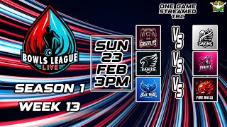 BOWLS LEAGUE LIVE WEEK 13 ONE RINK STREAMED Richmond Indoor Bowls Club [upl. by Chadabe]