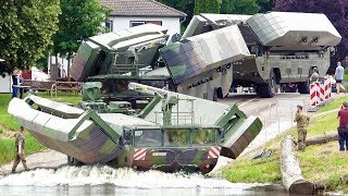 M3 Amphibious Rig driving into River  Ferry Operation [upl. by Cordi623]