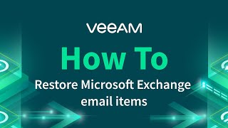 How to Restore Email Items Using Veeam Explorer [upl. by Rodmur]